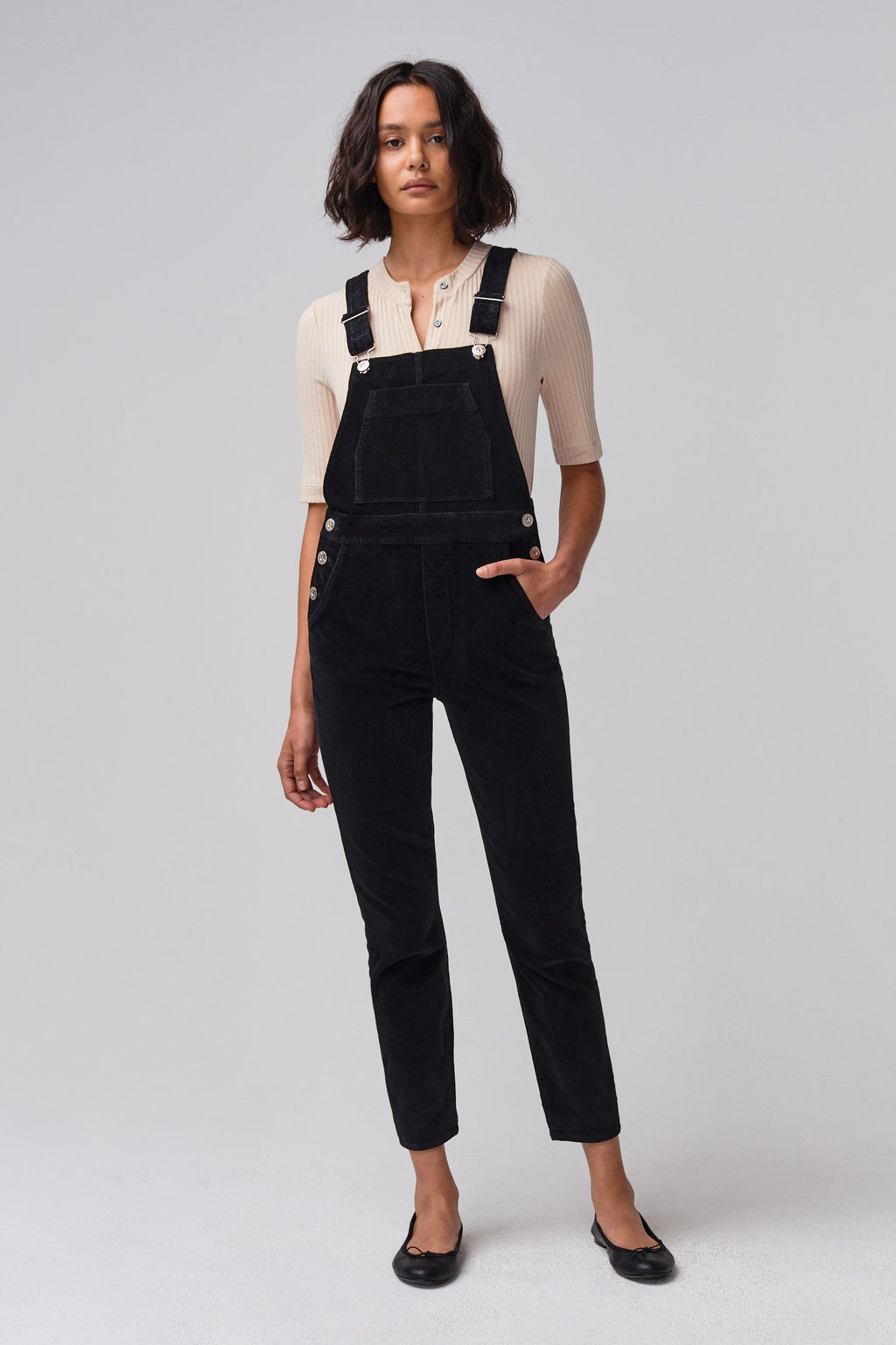 Ruby Black Velvet Overall | Ebony